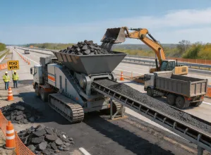 Road infrastructure crushing