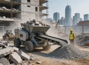 Demolition recycling crusher