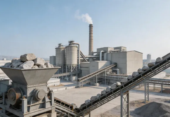 Cement industry limestone crushing