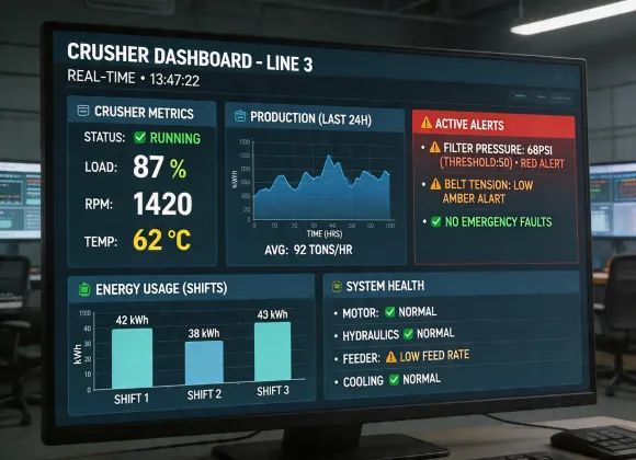 TerraConnect IoT monitoring dashboard for crushers